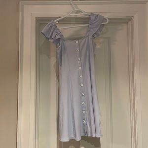 Forever21 Mini Baby Blue Button Down Dress, Size S